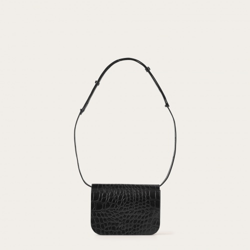 Pitzi Bag S, black croco #381